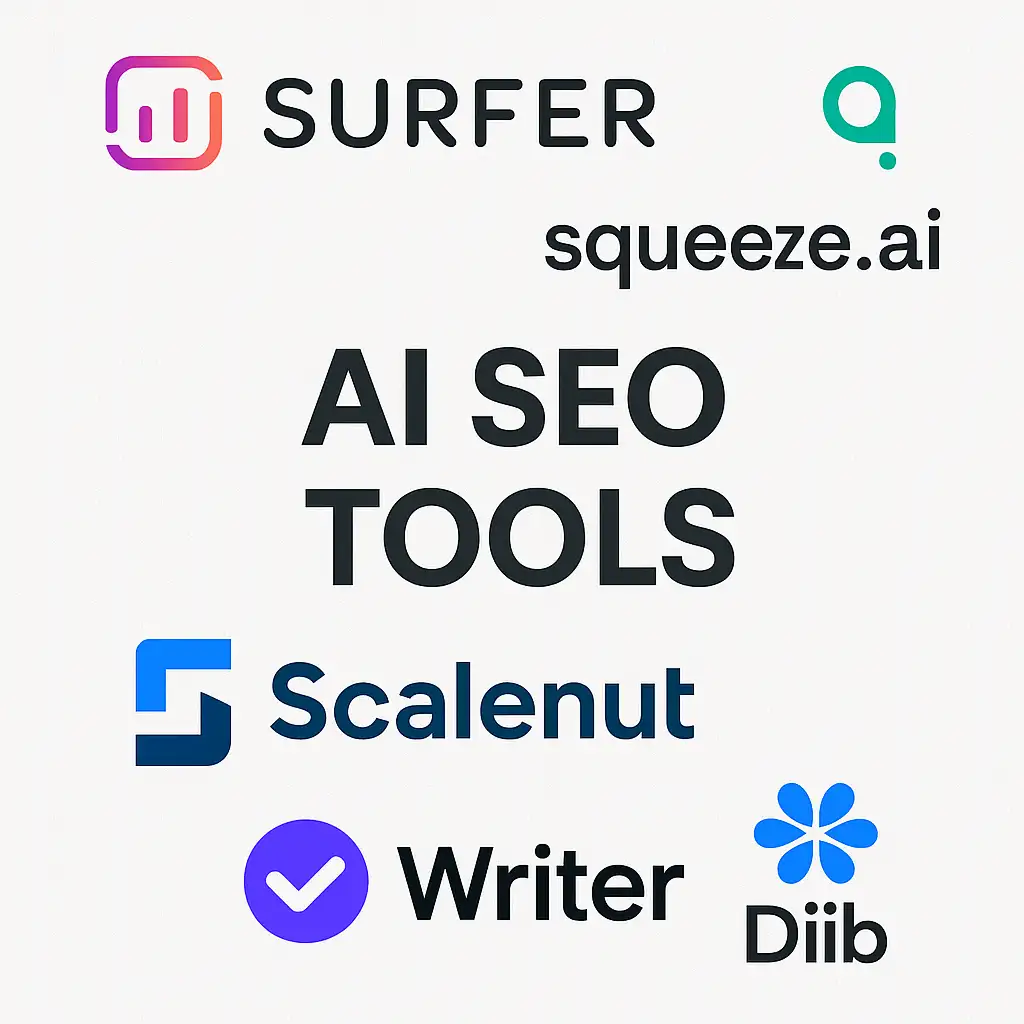 AI SEO tools and their logos