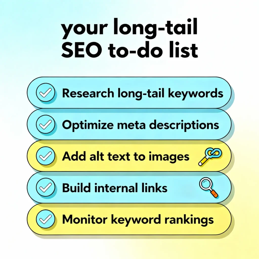 Friendly SEO checklist for long-tail keyword optimization